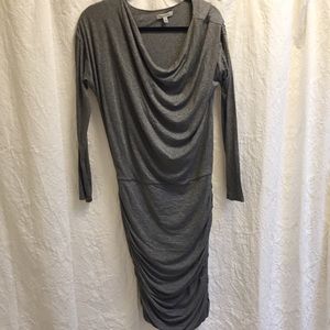 Athleta gray knit drape dress size Medium
